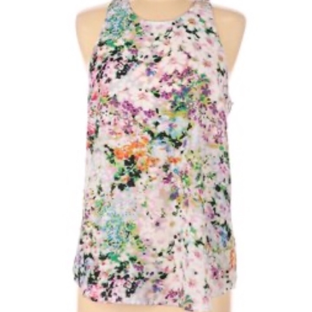 Sz. Large Violet & Claire Watercolor Garden Floral